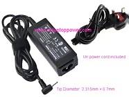 ASUS Eee PC 1005H laptop ac adapter replacement (Input: AC 100-240V; Output: DC 19V, 2.1A; Power: 40W)