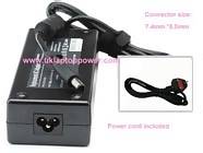 HP 463555-002 laptop ac adapter replacement (Input: AC 100-240V, Output: DC 18.5V, 6.5A, 120W; Connector size: 7.4mm * 5.0mm)